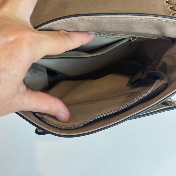 Braided Tassel Taupe Crossbody Saddle Bag - Picture 12 of 17